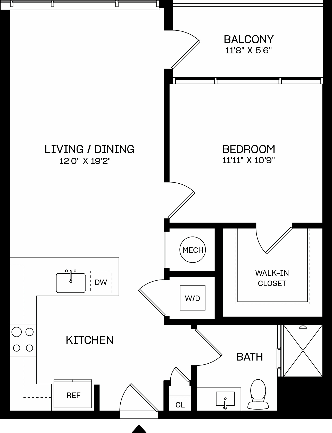 Floor plan layout diagram for A4